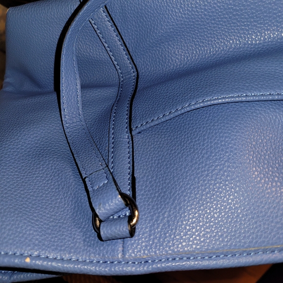 Dana Buchman Blue Leather Handbag - Picture 6 of 13